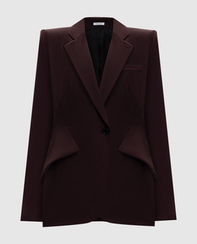 Alexander McQueen Burgundy wool jacket 857750QJAAC