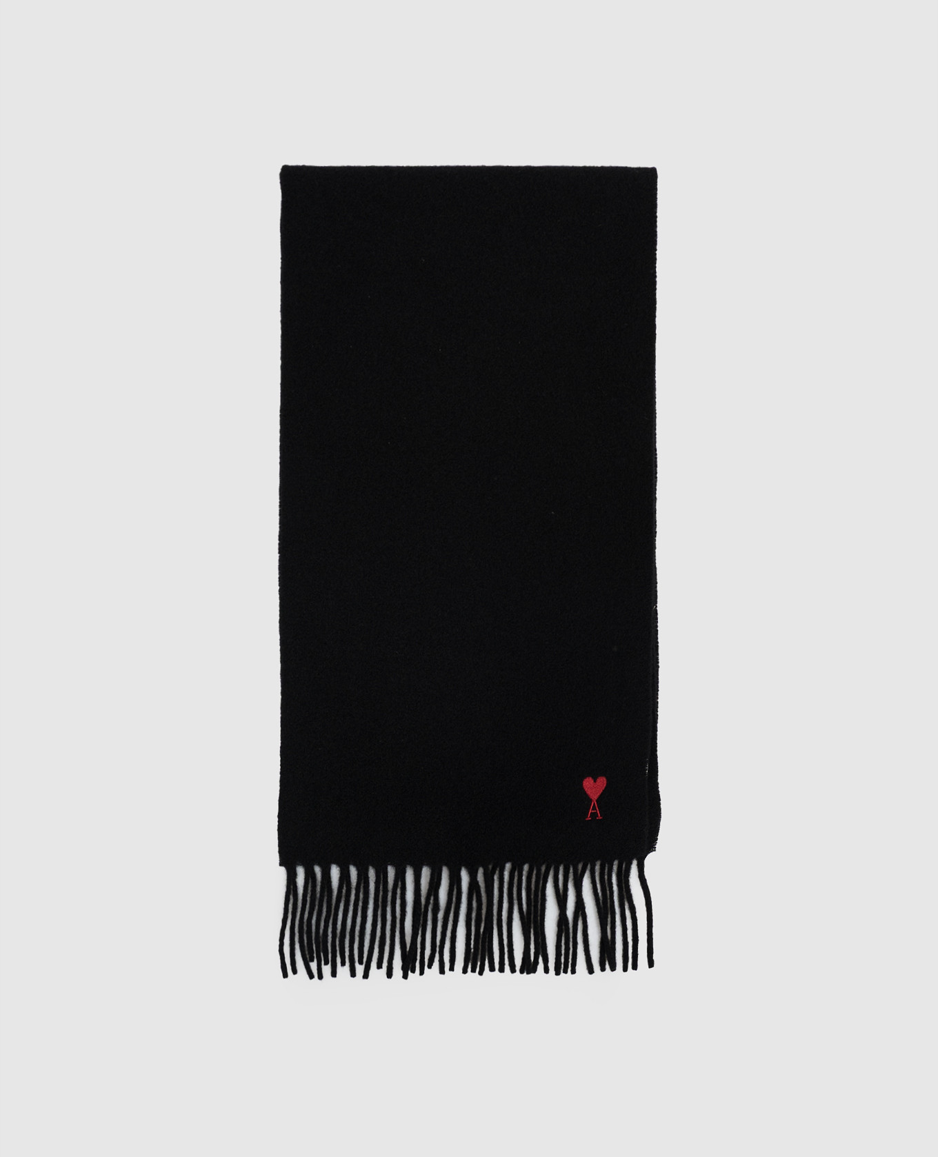 Black wool scarf Ami Paris