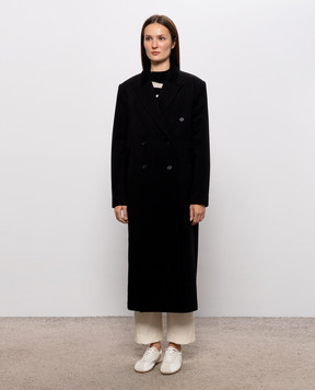 Loulou de Saison ROSCO LDS black double-breasted coat made of wool and cashmere ROSCOLDS