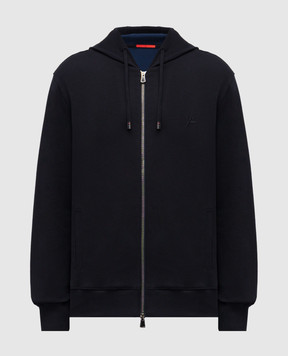 ISAIA Blue sports jacket with hood MFRI18J0300