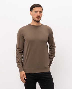 Stefano Ricci Brown wool jumper with logo monogram K303025G01F26345