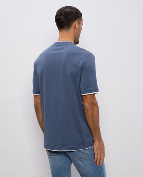 Brunello Cucinelli Blue layered T-shirt M0B137427