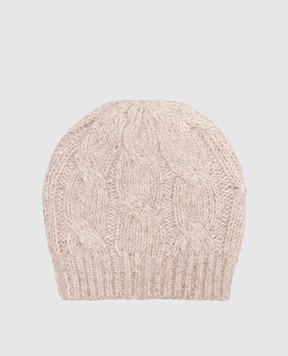 Peserico Beige alpaca and silk hat S36230F03B9202