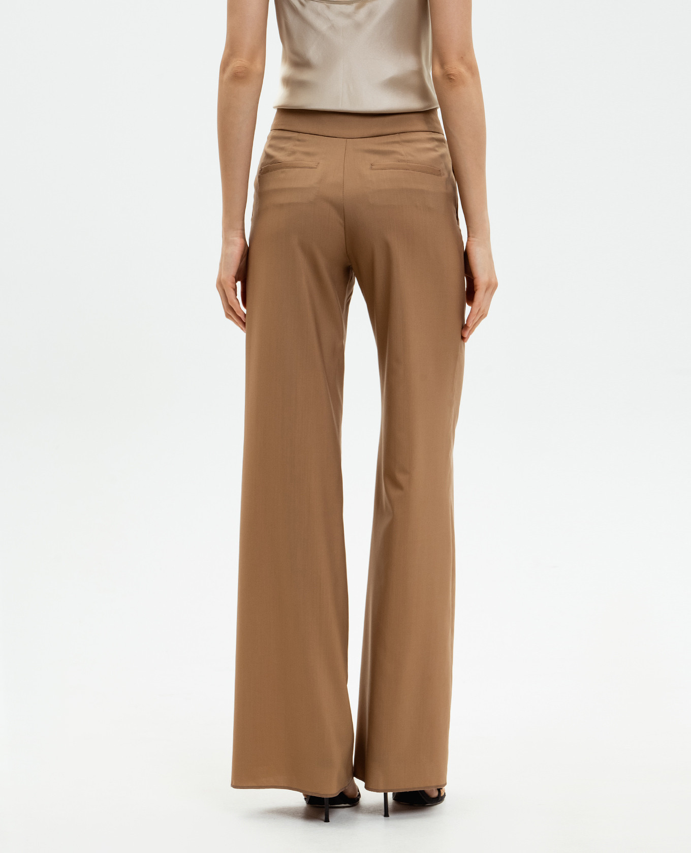 

Diana brown wool and silk trousers Marco Pescarolo