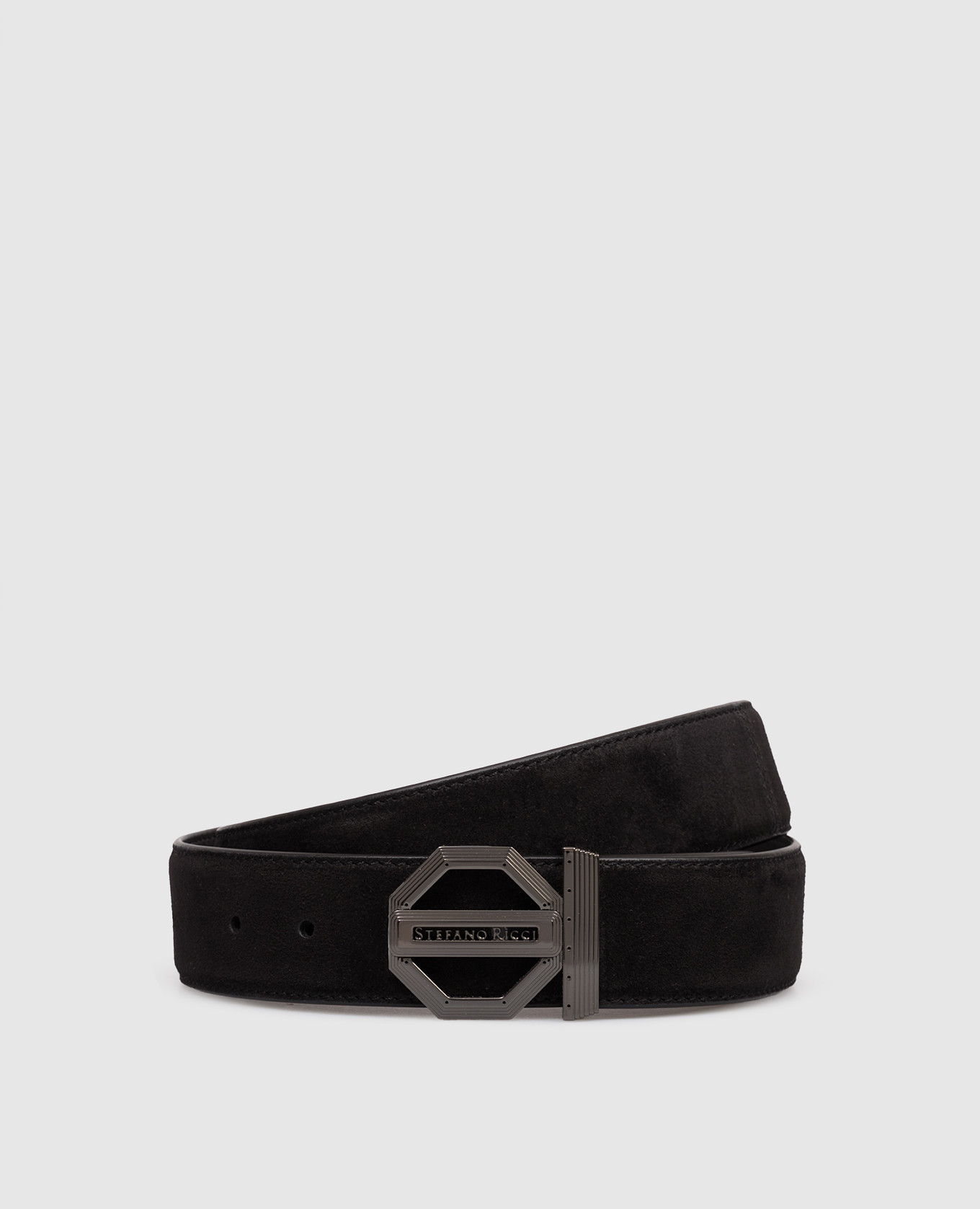 

Black suede belt Stefano Ricci