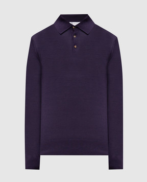 Brunello Cucinelli Purple silk polo MNB805415