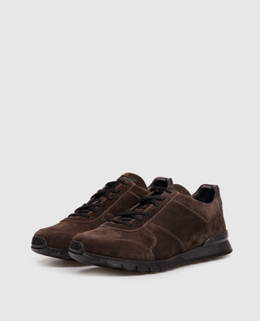 Kiton Brown suede sneakers USSA114N01490