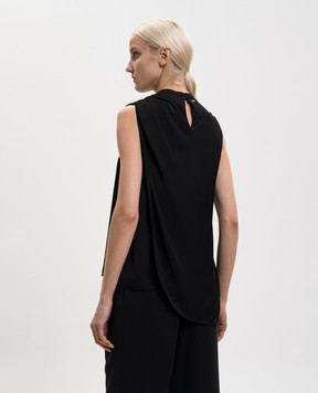 Twinset Black top with drape 261TP2420