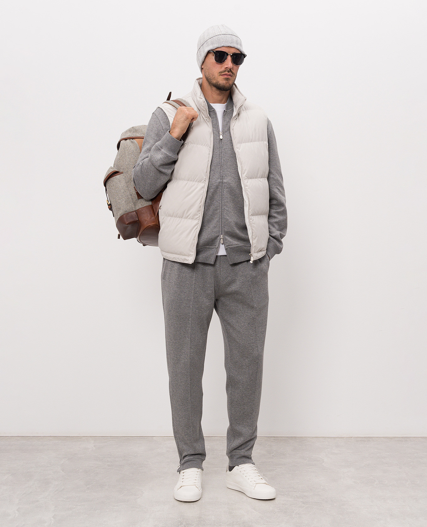 Grey melange sports jacket Brunello Cucinelli 2