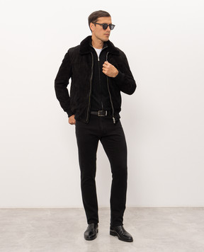 Enrico Mandelli Black wool cardigan 4K051A6210