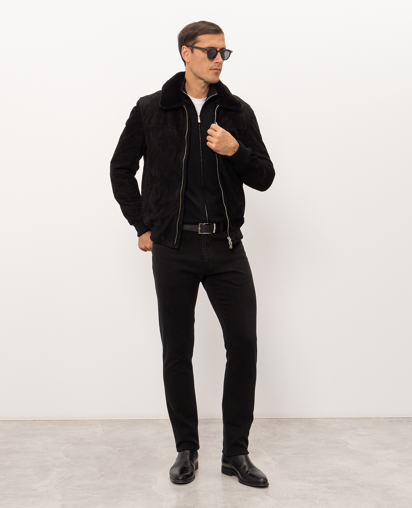 Black wool cardigan Enrico Mandelli 2