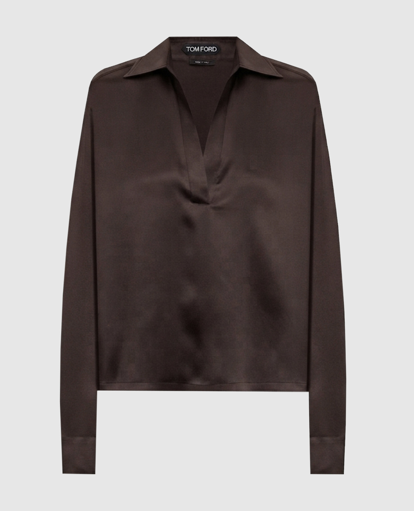Brown silk blouse