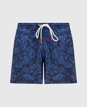 ISAIA Blue printed swim shorts COSI19BW282