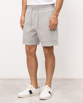 Mackage Elwood grey melange shorts with textured logo ELWOODR