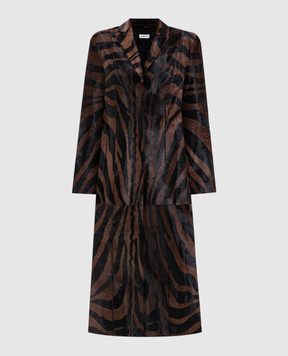 Simkhai Rilo brown printed leather coat 5267007P