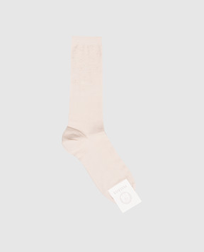 Peserico Beige socks with crystals A41071C0RCC793