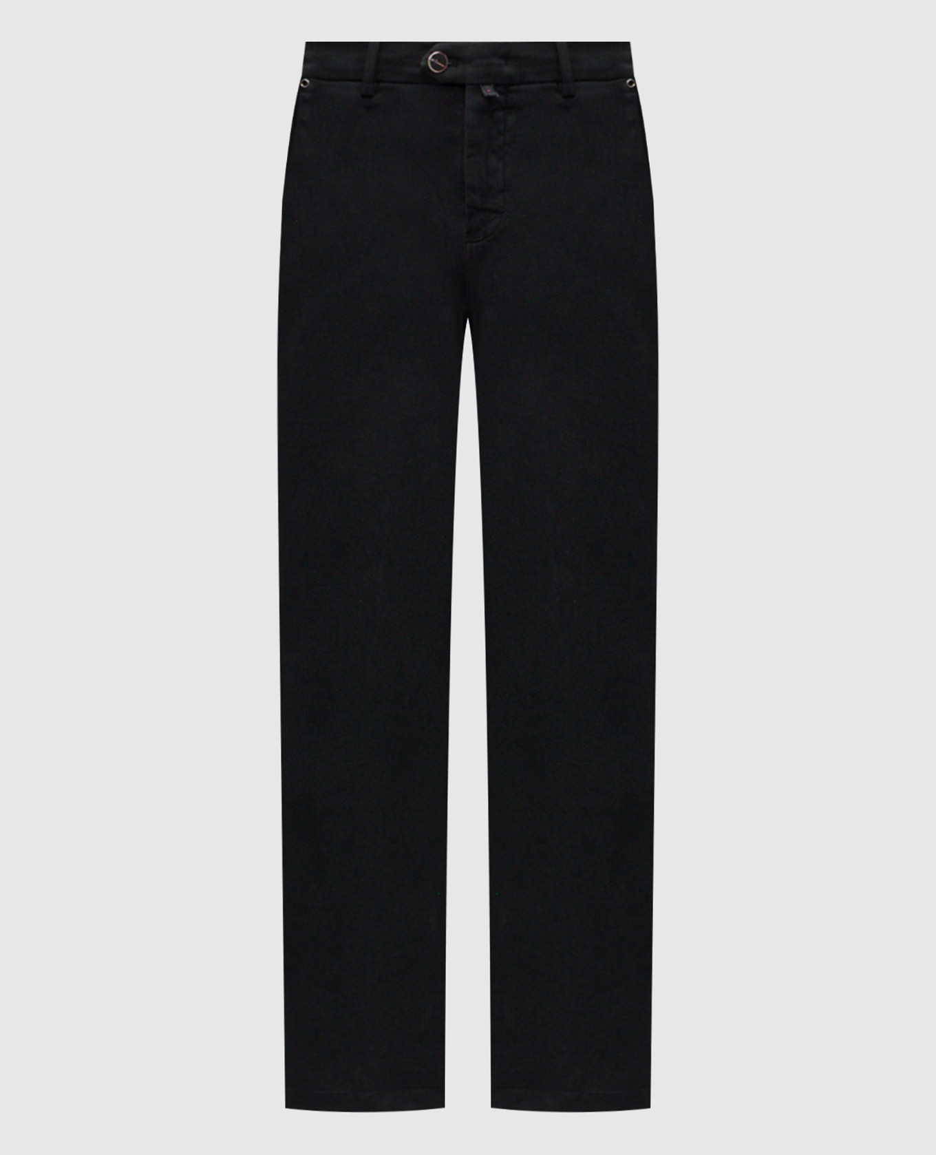 

Black pants with logo patch Kiton