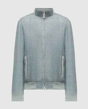 Stefano Ricci Green cashmere, silk and linen check jacket MZJ6100020C169HA