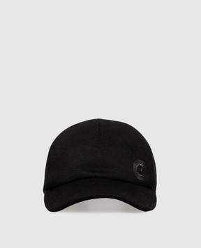 Stefano Ricci Black cashmere cap with logo MCV530016EC0001T