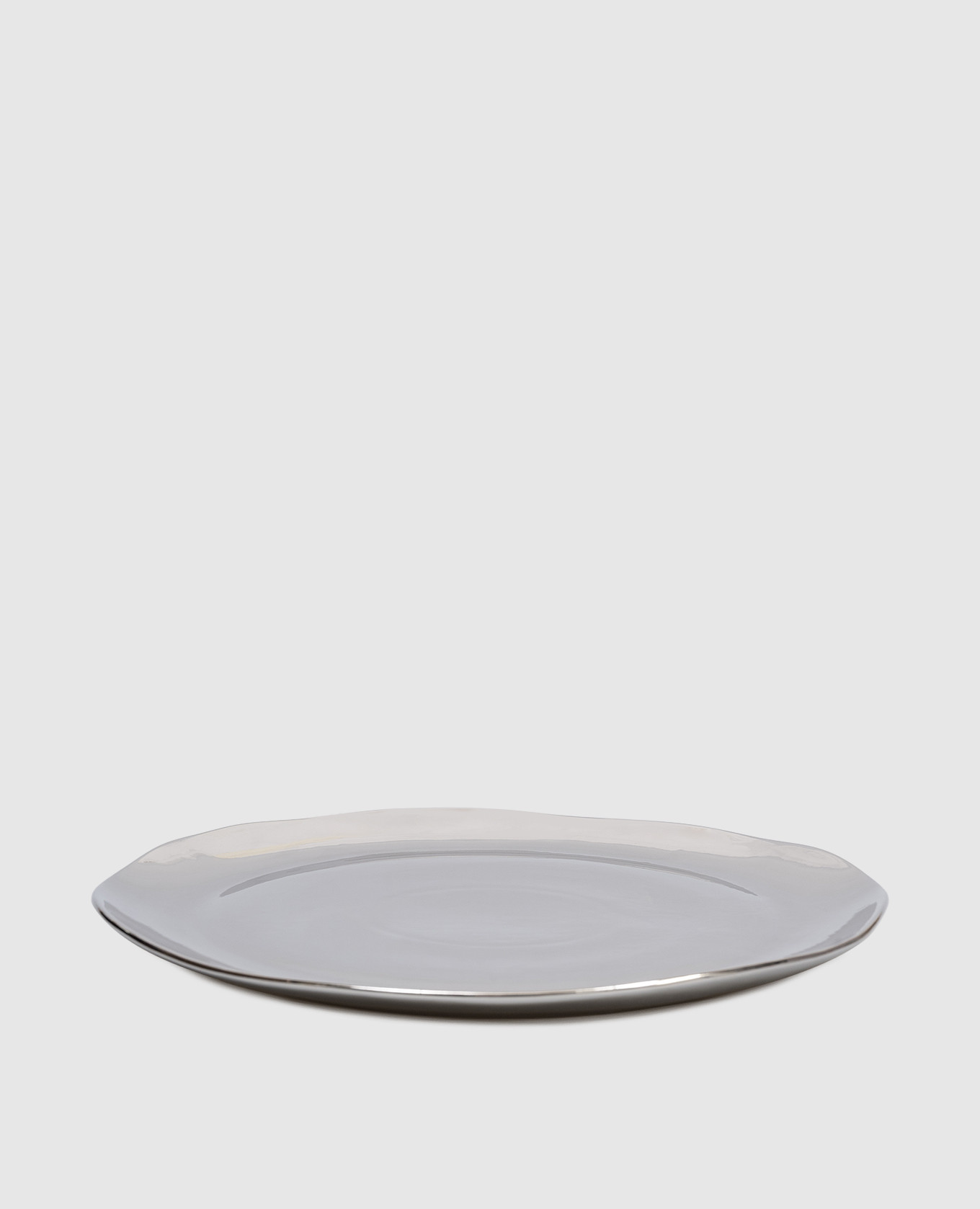 

Silver porcelain serving plate Bitossi Home