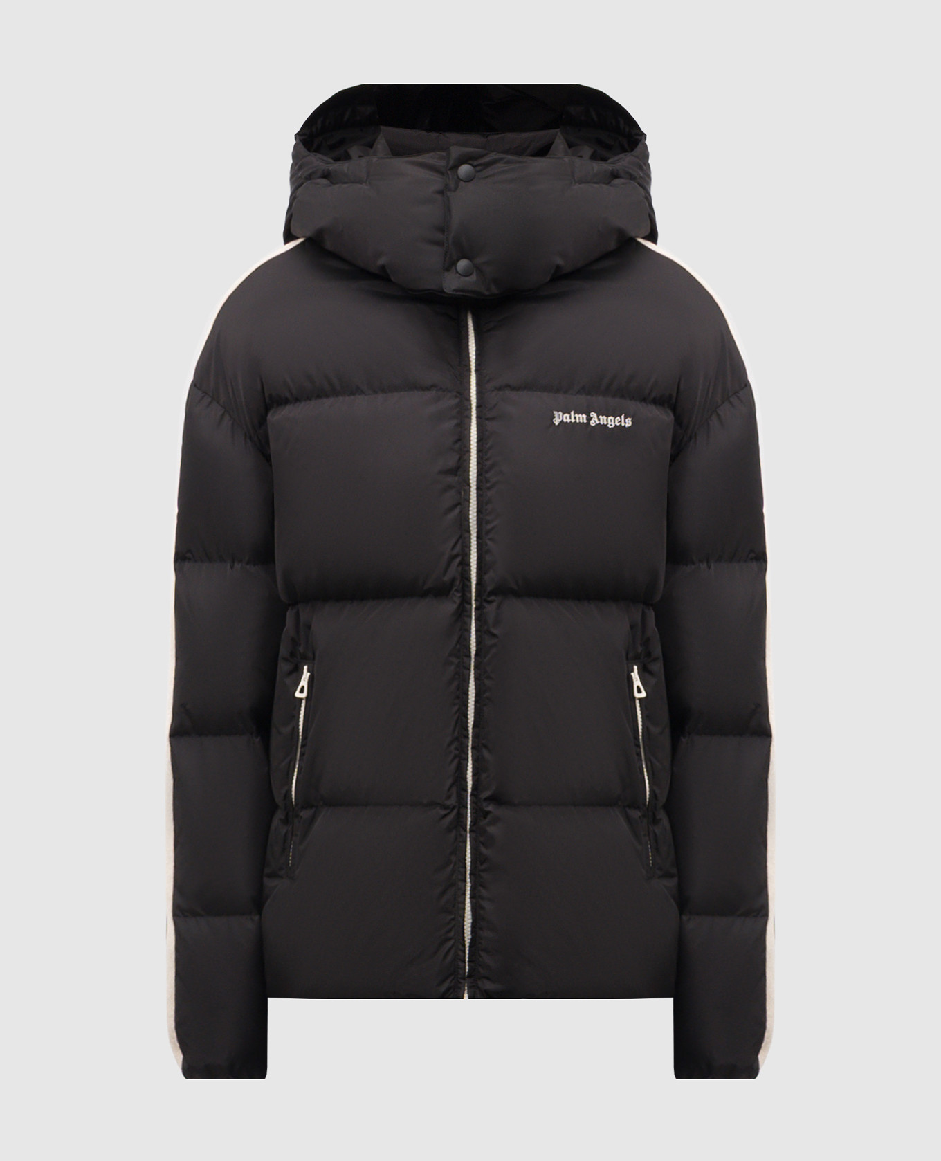 

Black down jacket with logo Palm Angels
