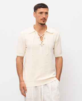 Dolce&Gabbana Serafino ivory polo GXXBUZJGMH0