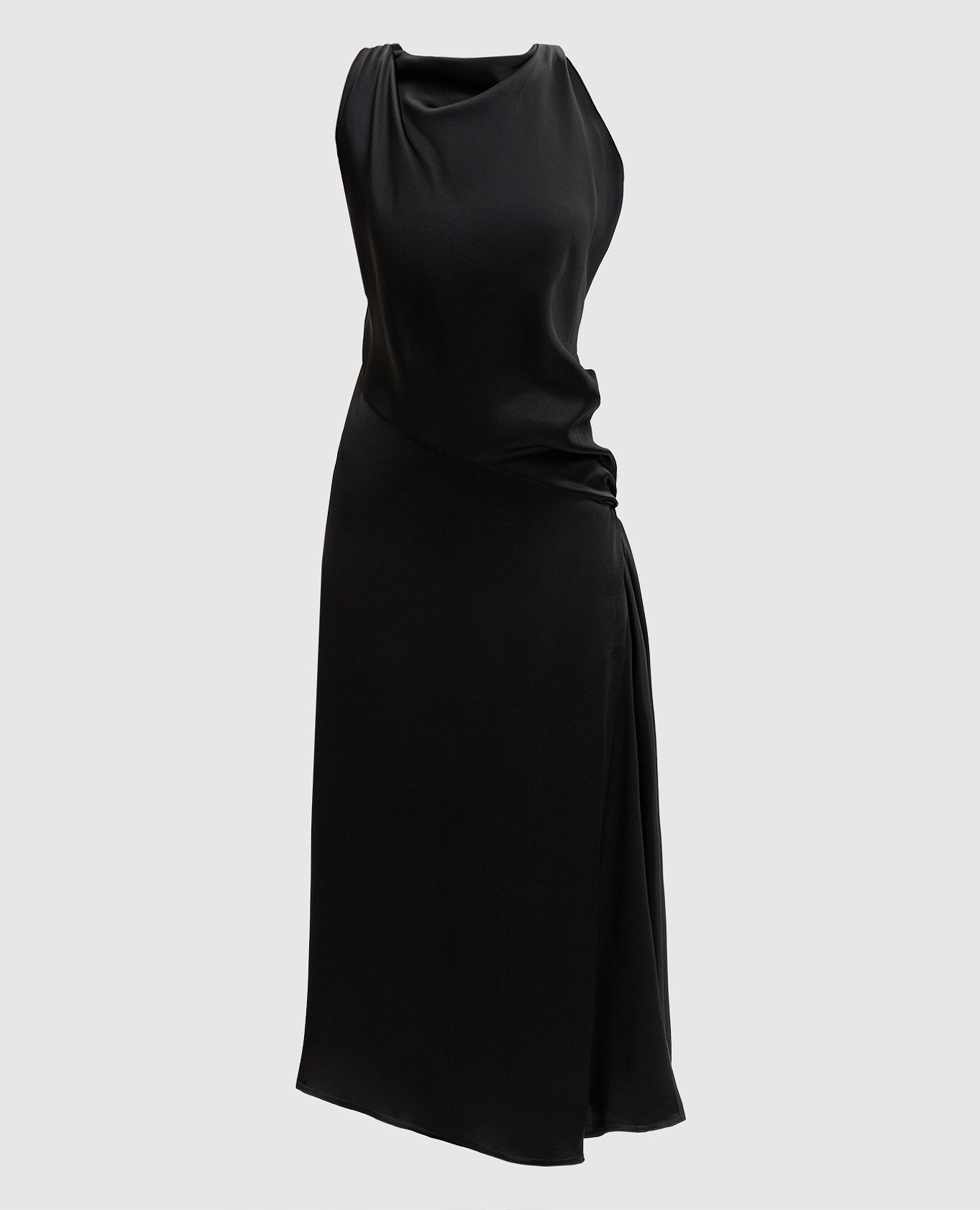 

Black midi dress with drapery Victoria Beckham
