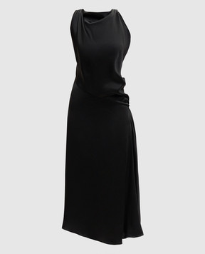 Victoria Beckham Black midi dress with drapery 1226WDR007295B