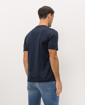 Stefano Ricci Blue T-shirt with emblem MNH6105000TE0001