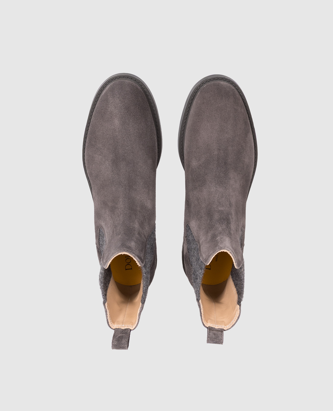 Grey suede chelsea boots Doucal's 4