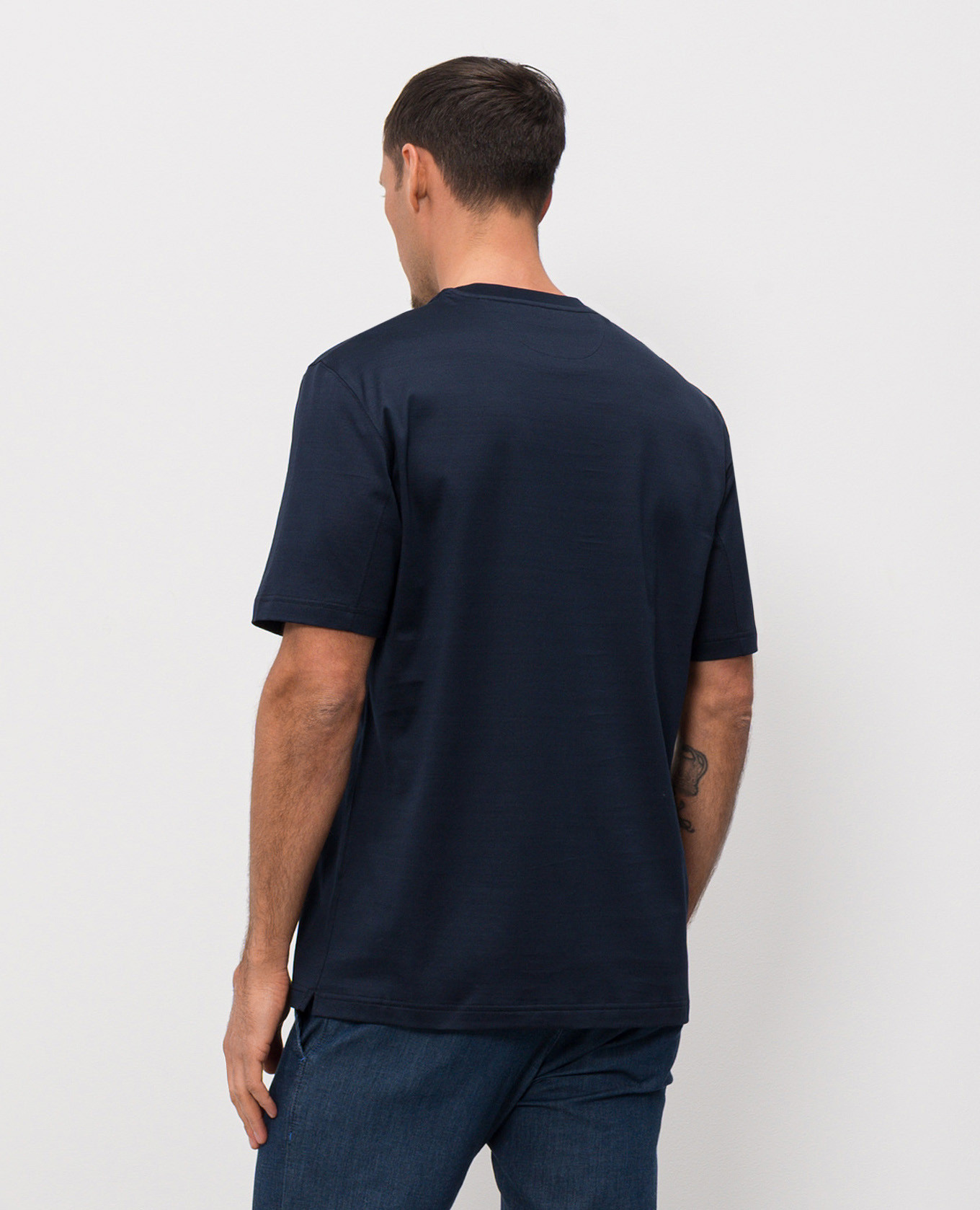 

Blue T-shirt with embroidery Castangia dal 1850