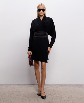Brunello Cucinelli Black jacket dress with silk MA029A5554
