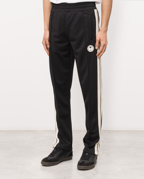 Palm Angels Black sweatpants with logo patch PMCJ020S26FAB002