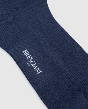 Bresciani Blue cotton socks MC014UN0006XX