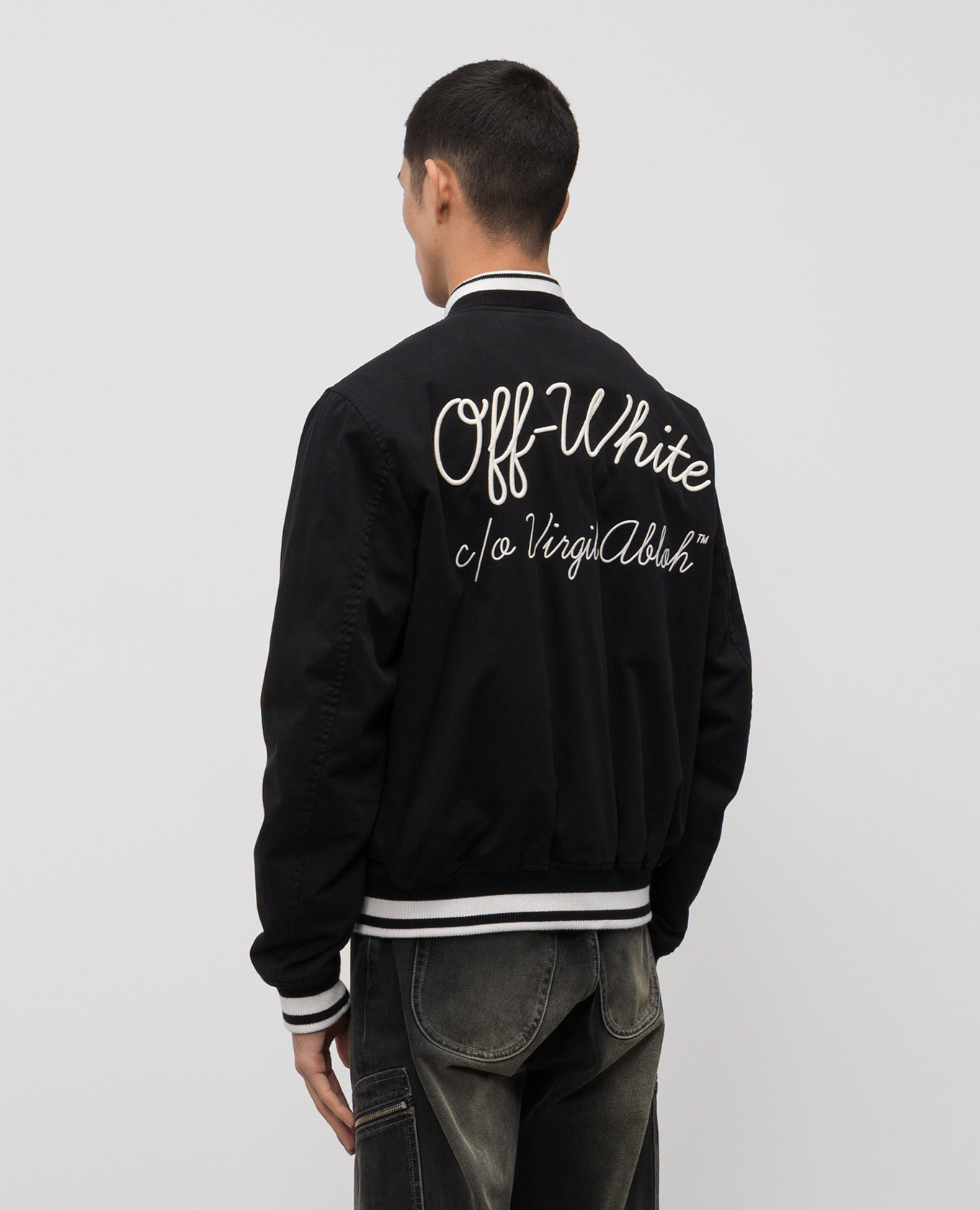 

Black bomber jacket with logo Off-White