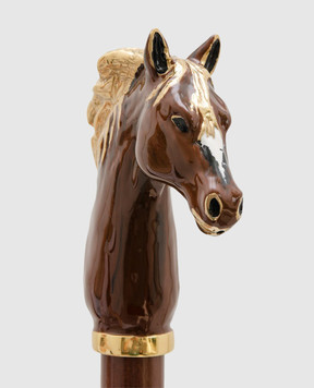 Pasotti Brown horn with a horse-shaped handle PFPEXXK45