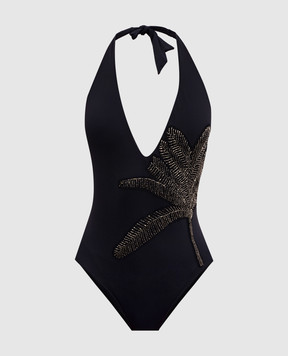 Twinset Black swimsuit with embroidery 261LMMF00