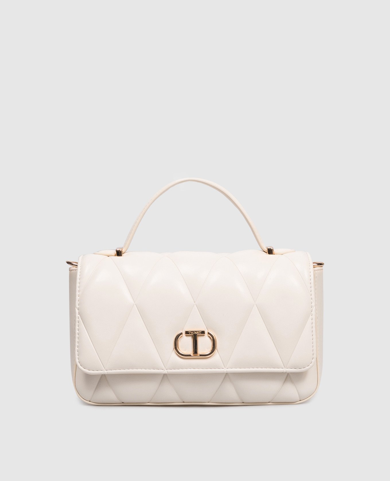 

Beige cross-body bag with logo Twinset