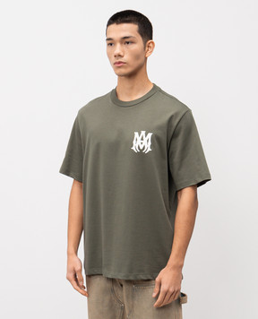 AMIRI Green T-shirt with monogram print AMTOJR1046