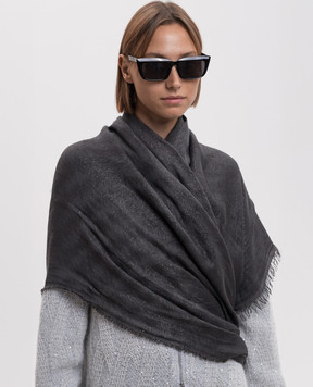 Peserico Gray scarf with wool A31550C0CC890