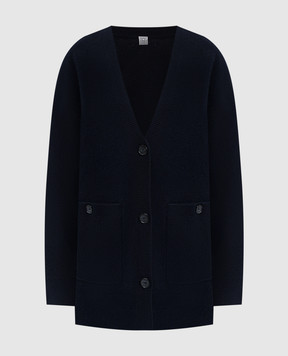 Toteme Blue wool and cashmere cardigan 254WRT0572YA0126