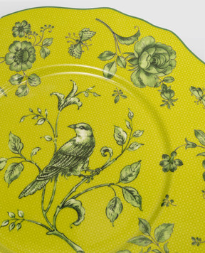 Geminiano Cozzi 1765 Green porcelain serving plate Rosa Rosae SKBBU22329043
