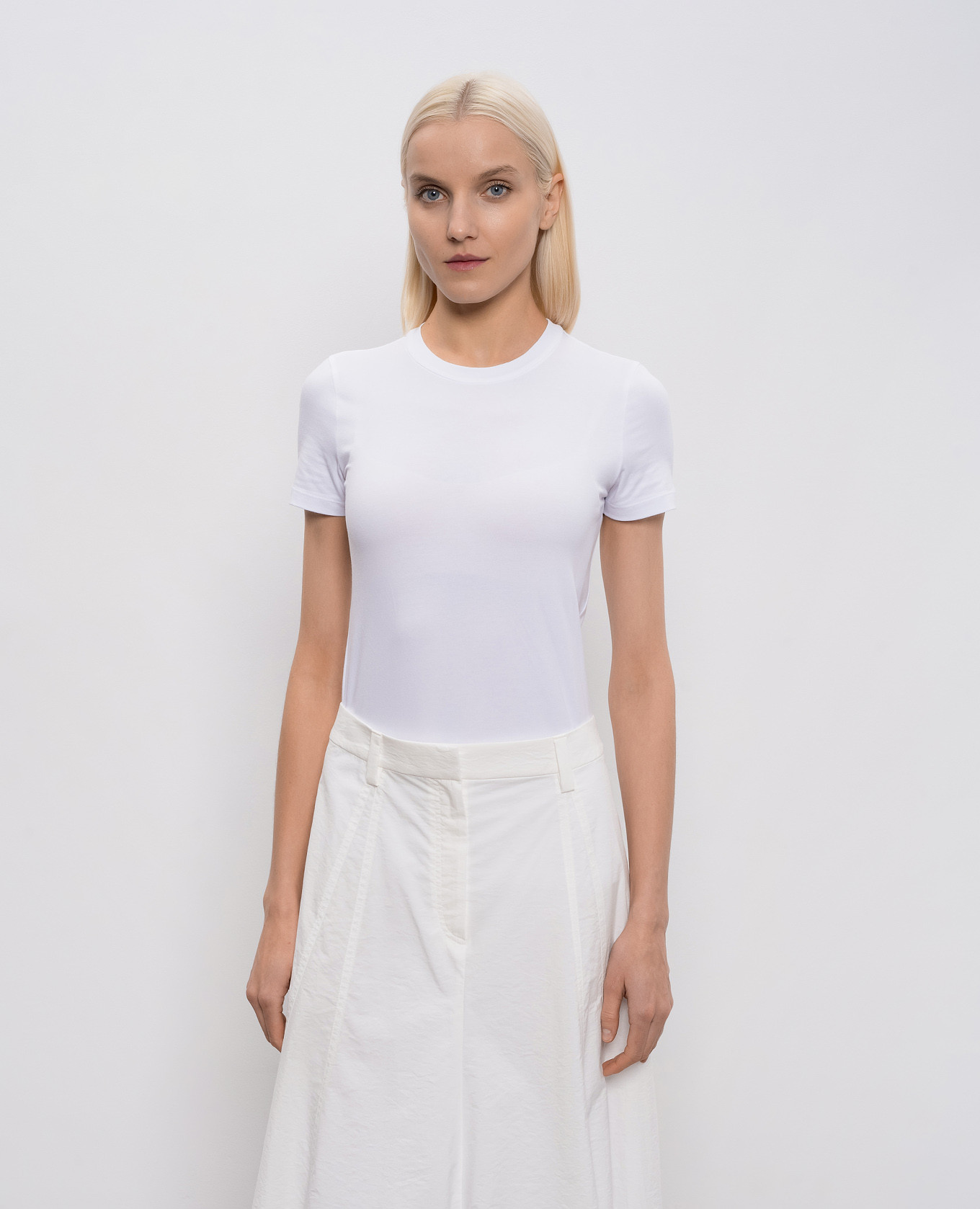 White T-shirt with a monil chain Brunello Cucinelli 3