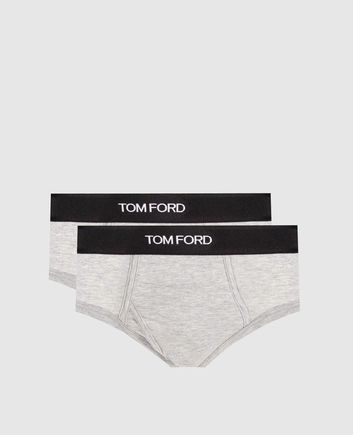 Set of grey melange briefs