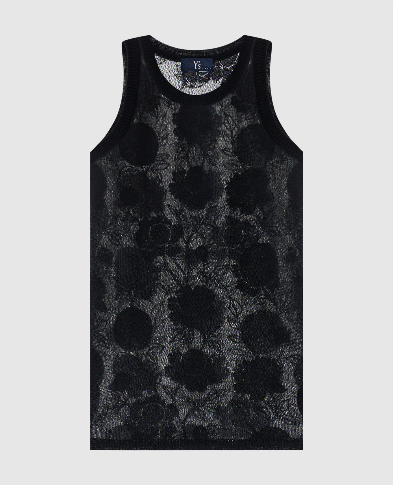 

Black T-shirt with a pattern Y`S Yamamoto