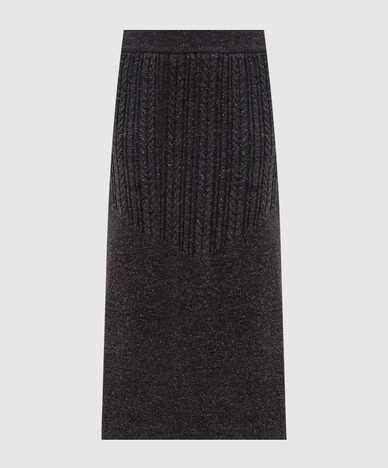 Gray skirt with wool
