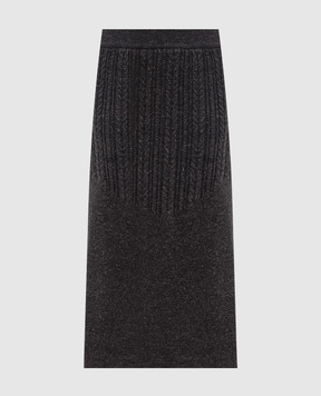 Twinset Gray skirt with wool 262LI3MBB