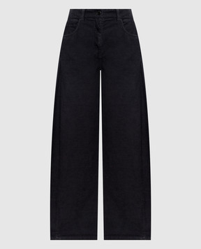 Brunello Cucinelli Gray corduroy pants with linen MB185P4059