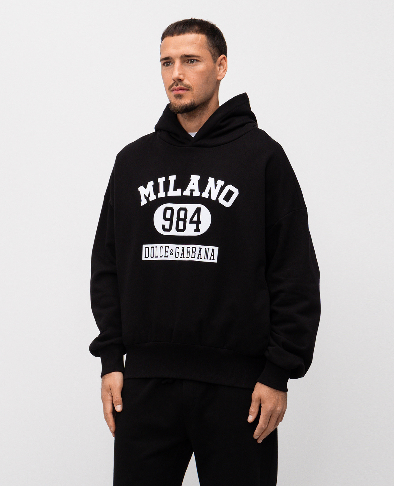 

Black hoodie with logo print Dolce&Gabbana