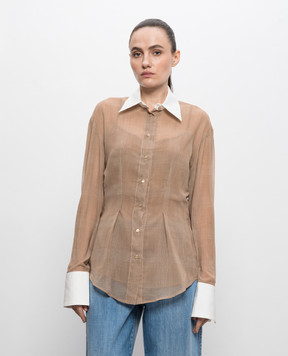 Ermanno Scervino Brown blouse and top set D482K759CSWJV